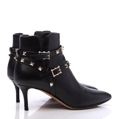 Valentino Garavani Calfskin Rockstud Double Buckle 65mm Ankle Boots 36 Black 4 of 11