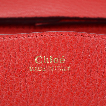 Chloe Grained Lambskin Drew Shoulder Bag Plaid Red 5 of 8