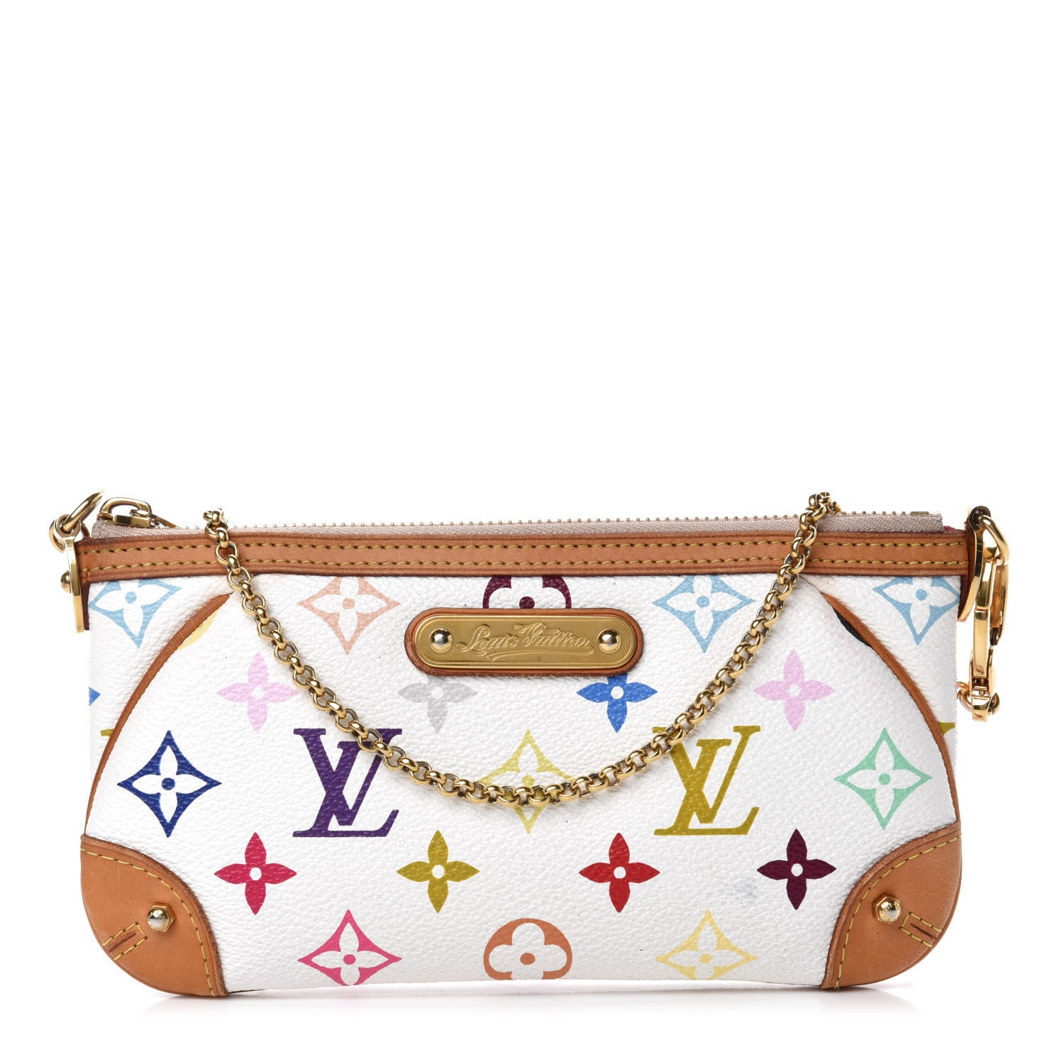 Louis Vuitton Monogram Multicolor Pochette Milla MM White 1 of 10