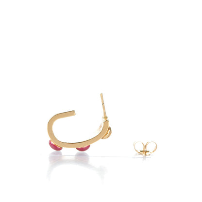 Louis Vuitton Lacquer Gimme A Clue Hoop Earrings PM Gold 5 of 5