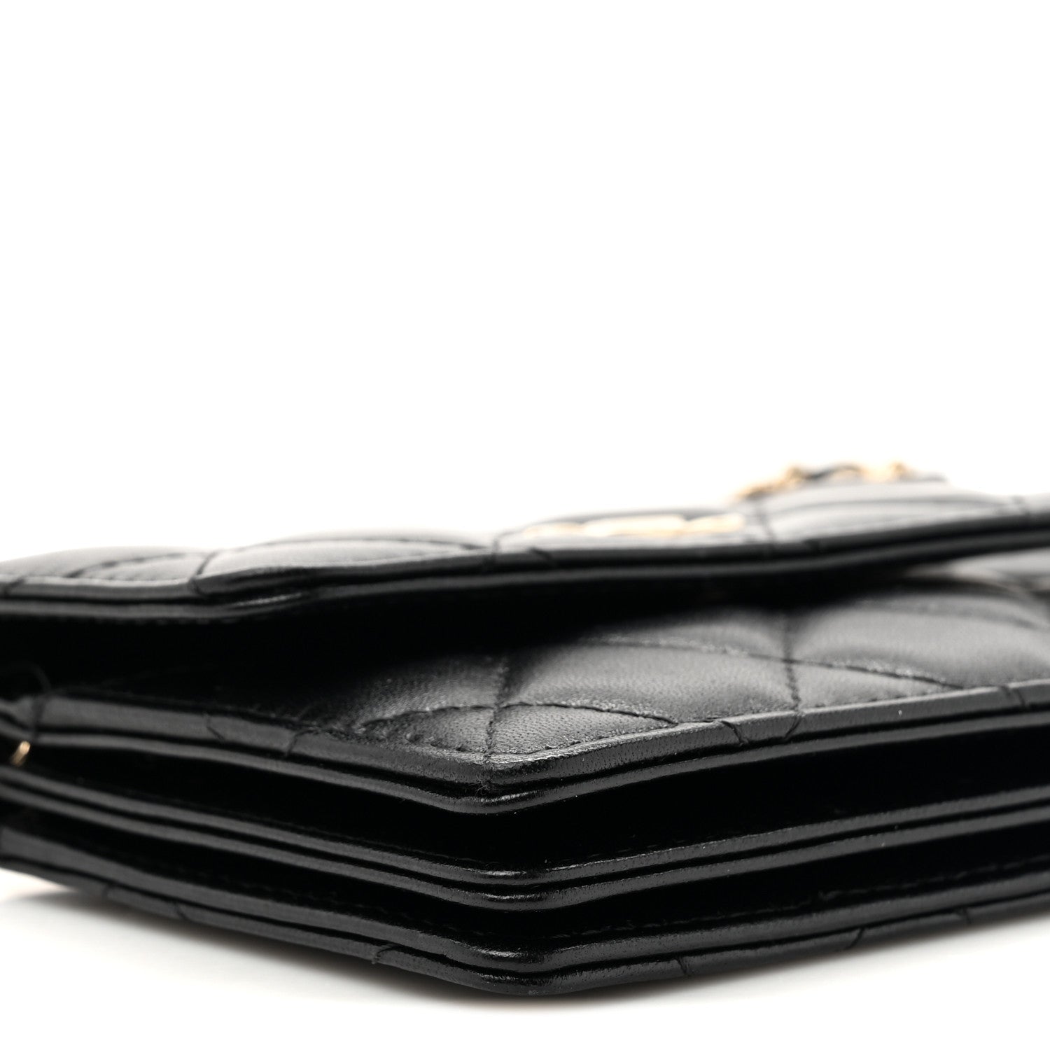 Chanel Lambskin Quilted My Chanel Lady Card Holder On Chain Black 12 of 12