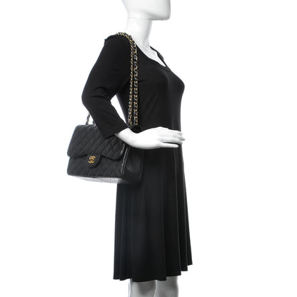 Chanel Caviar Quilted Jumbo Double Flap Black 3 of 9