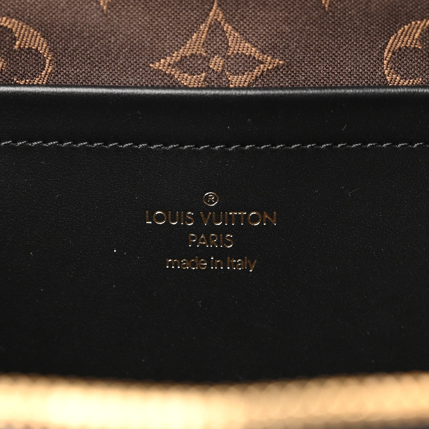 Louis Vuitton Calfskin Monogram Embossed Utility Bag Black 6 of 9