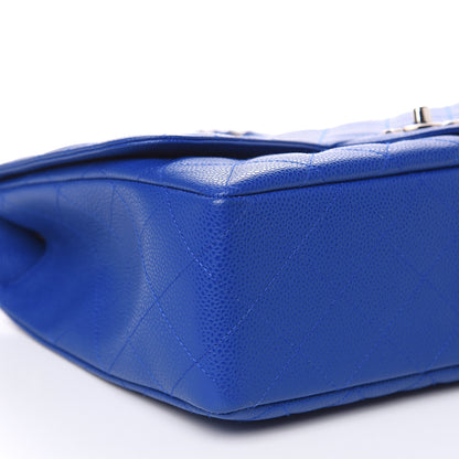 Chanel Caviar Quilted Jumbo Single Flap Blue 8 of 10