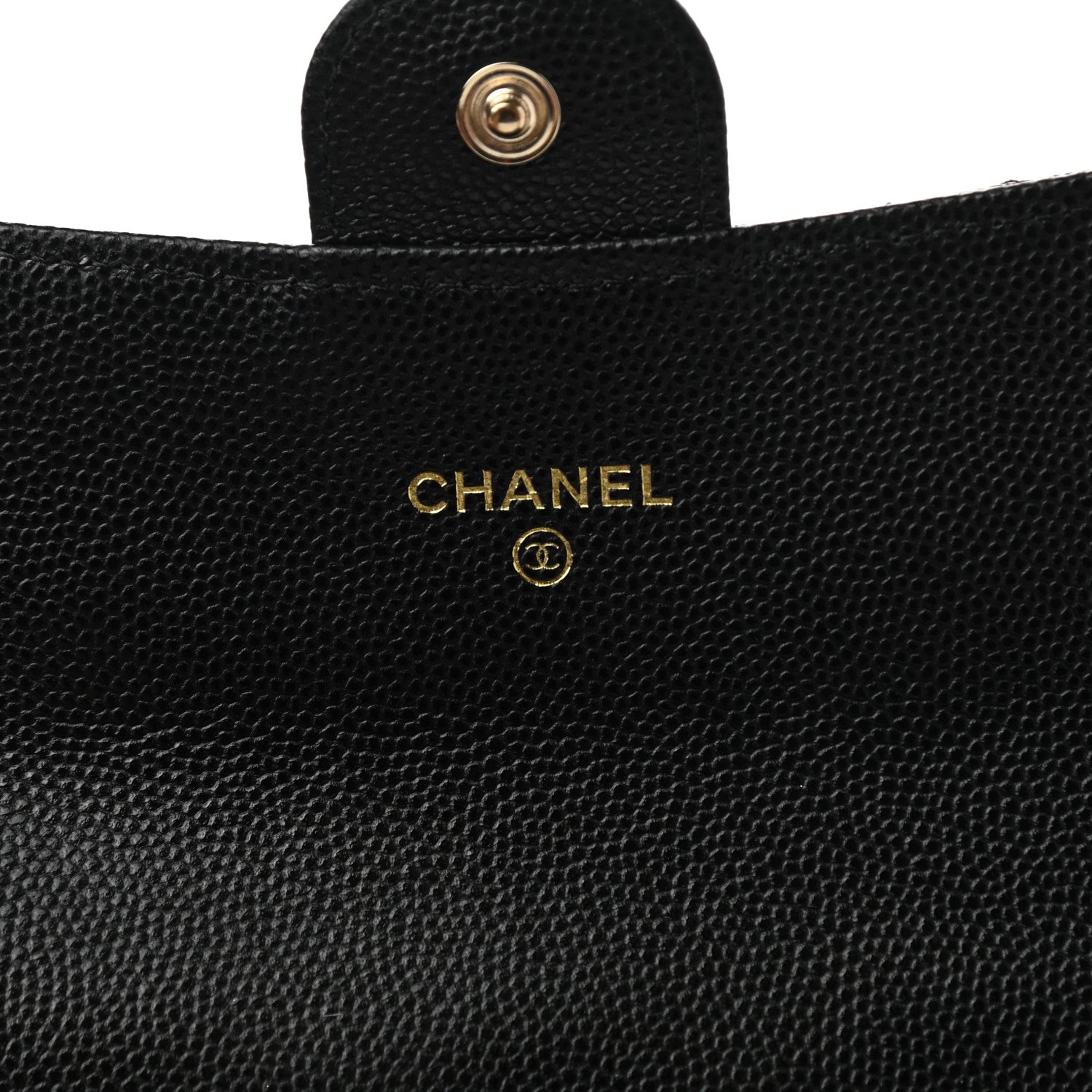 Chanel Caviar Quilted Medium Gusset Flap Wallet Black 6 of 9