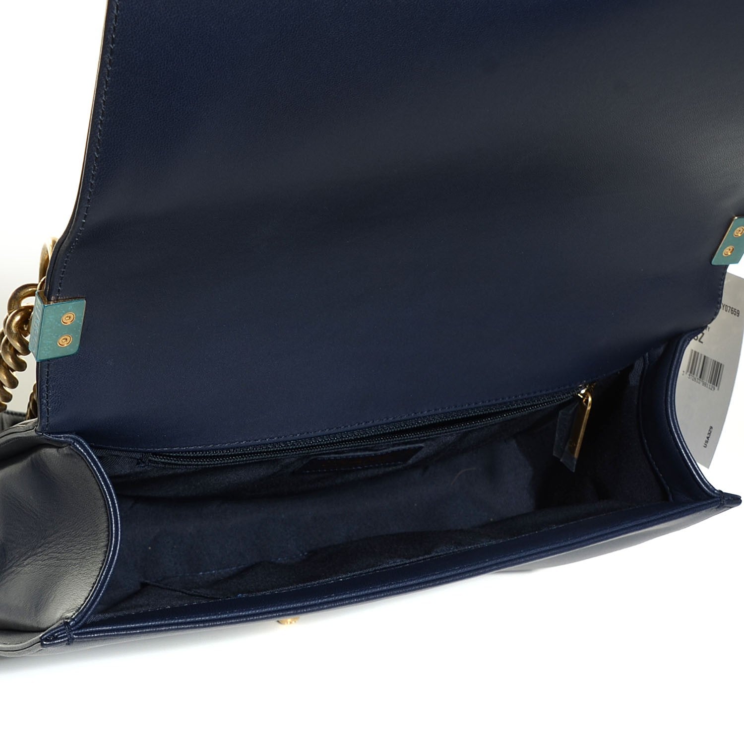 Chanel Lambskin Quilted New Medium Boy Flap Dark Navy 5 of 8
