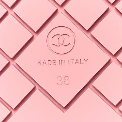 Chanel Shearling CC Flat Mules 38 Pink 6 of 8