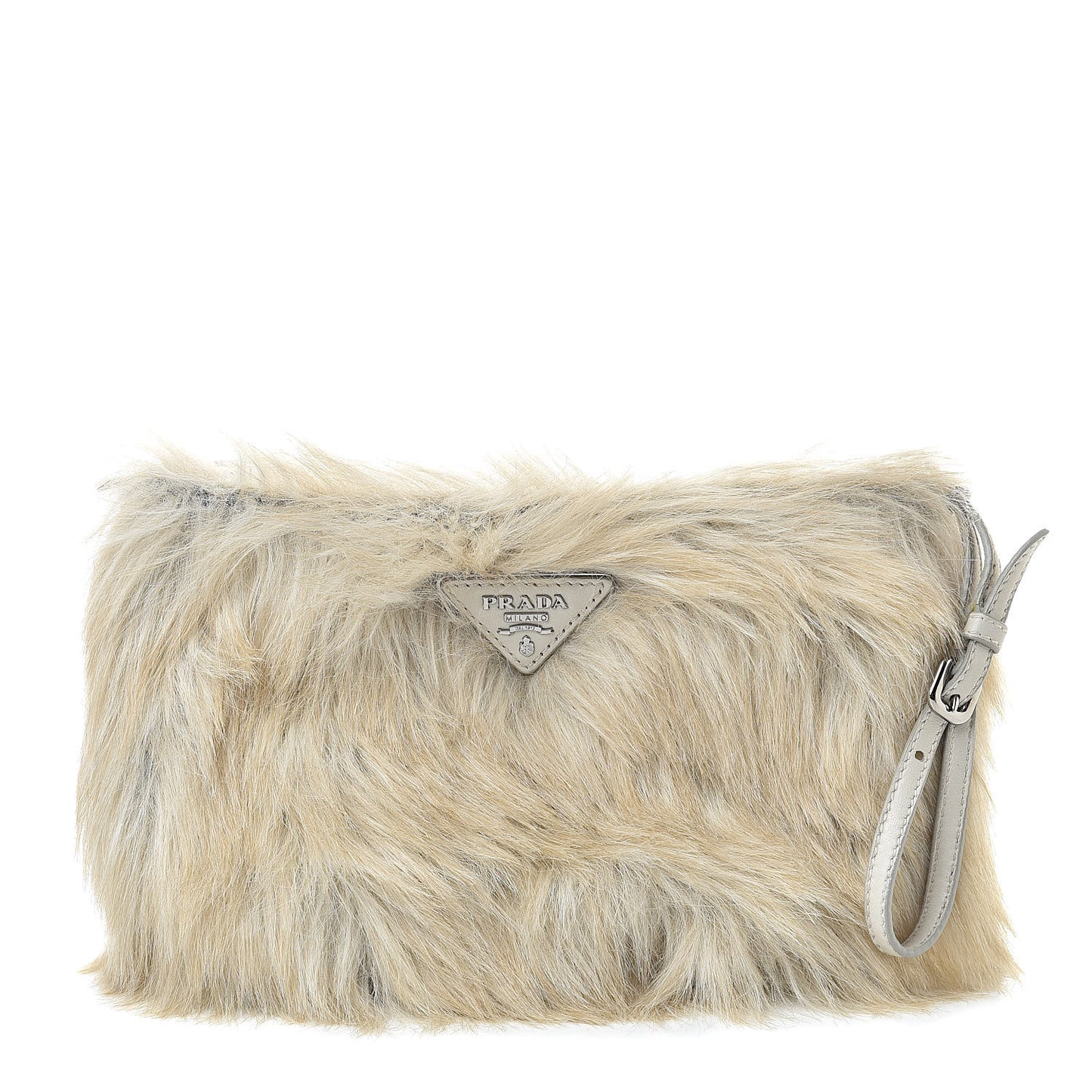 Eco Pelliccia Faux Fur Wristlet Clutch