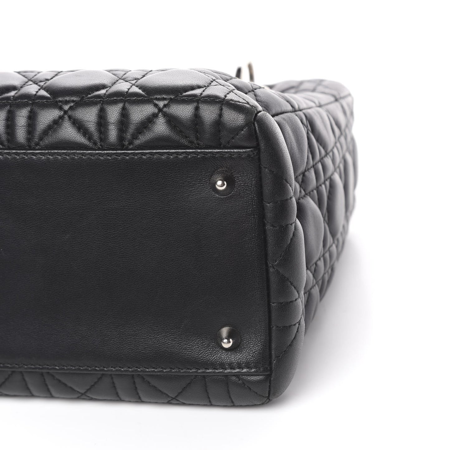 Lambskin Cannage Medium Lady Dior Black