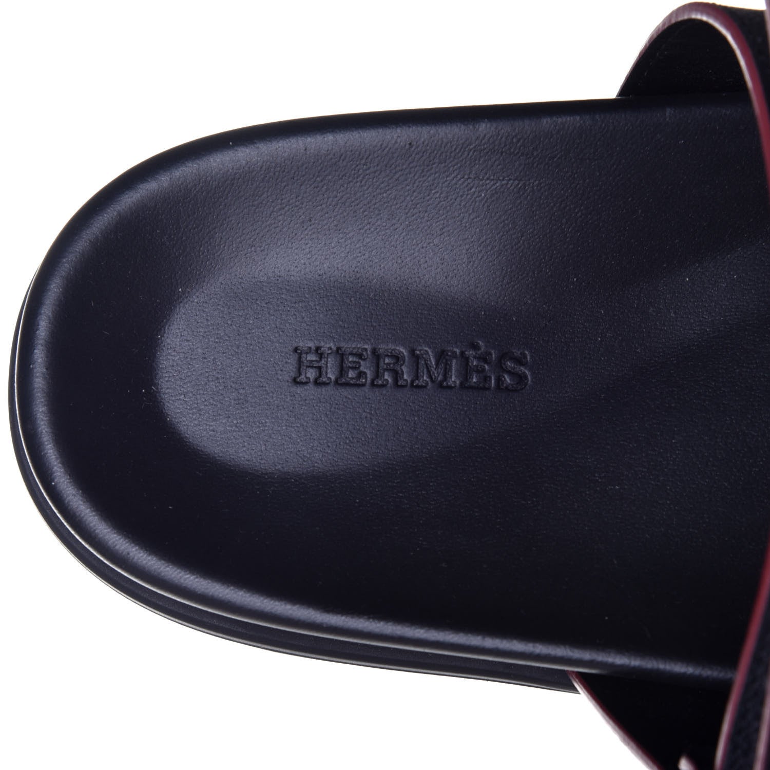 Hermes Epsom Mens Chypre Sandals 42 Black 7 of 8