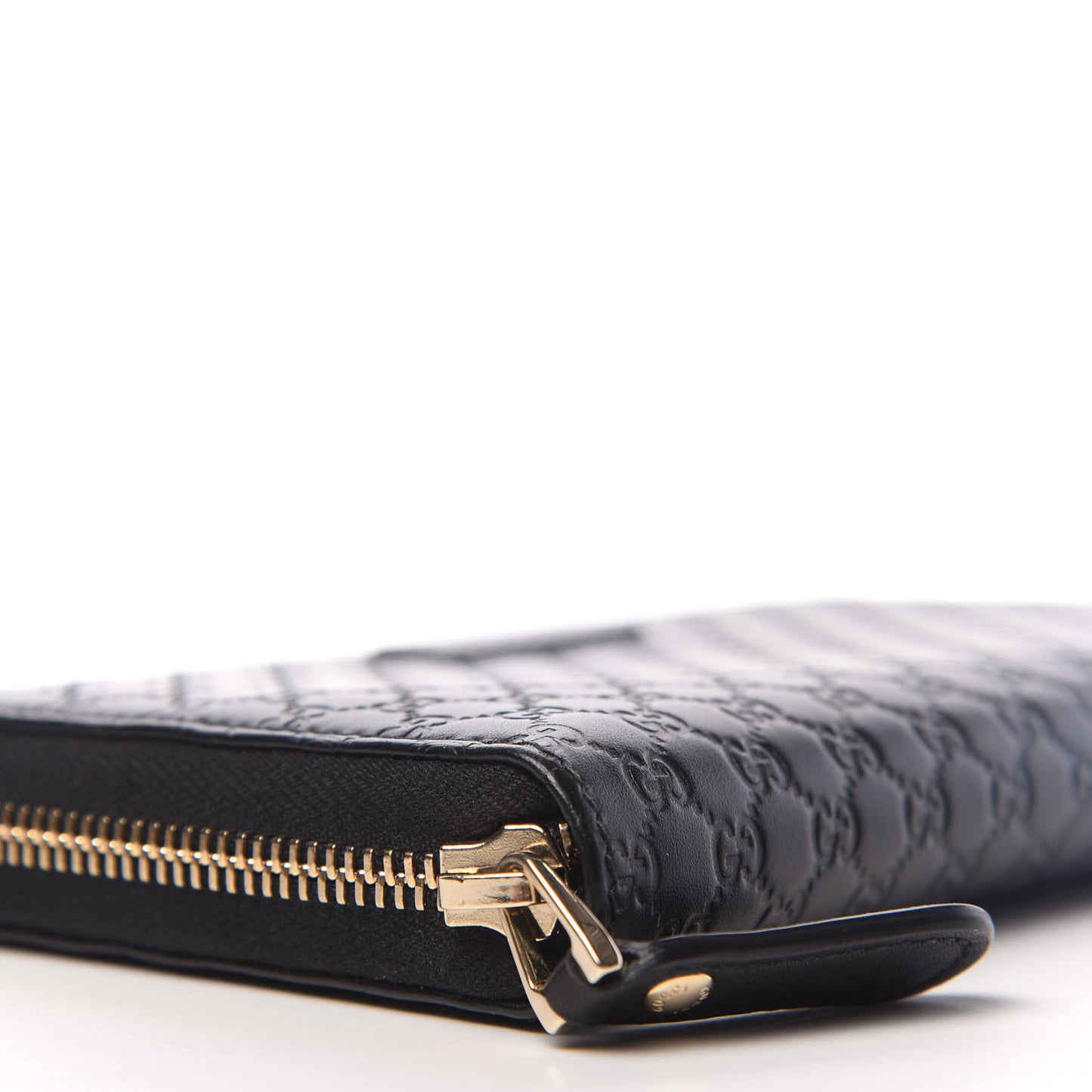 Microguccissima Zip Around Wallet Black