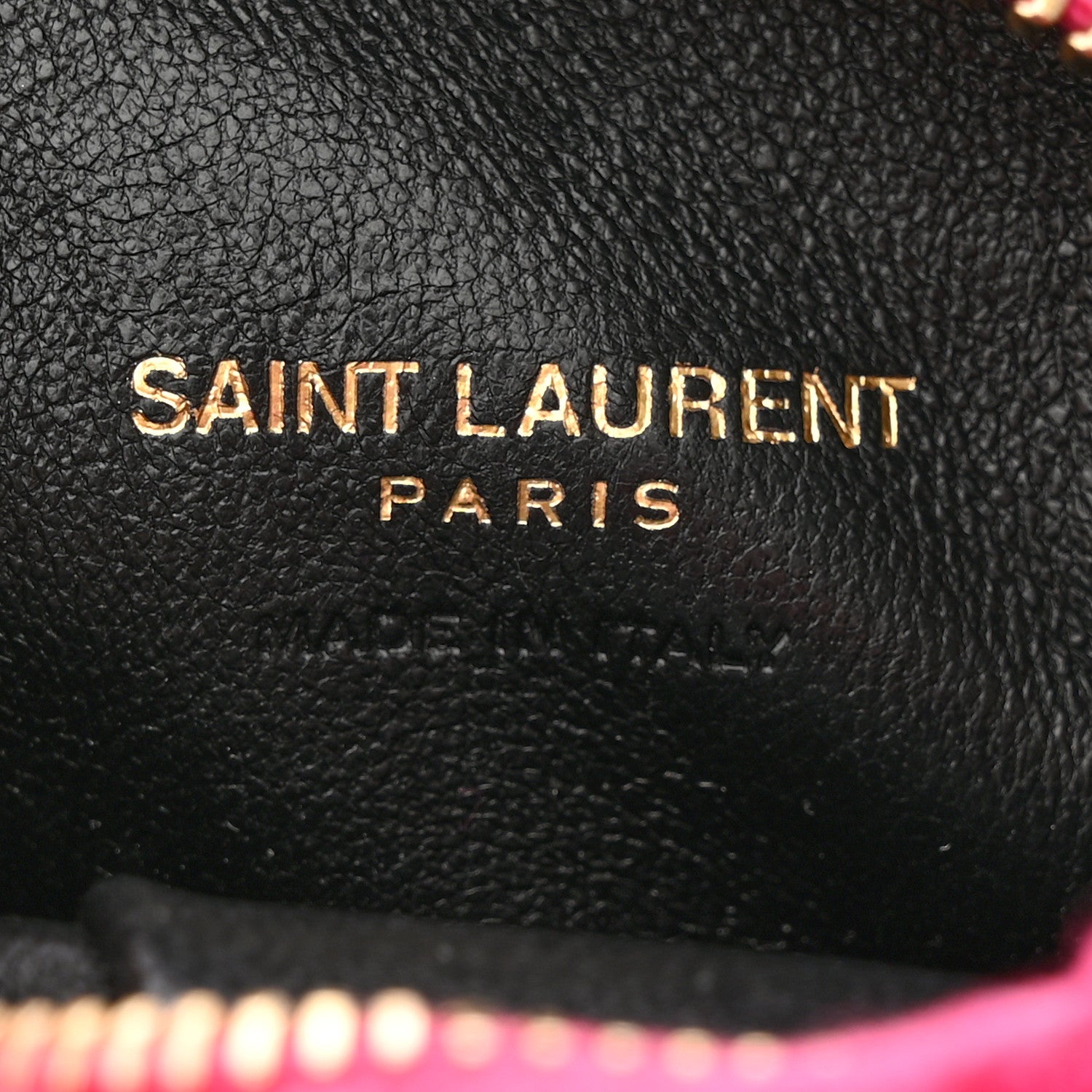 Saint Laurent Boucle Jaime Cube Charm Keychain Magenta 6 of 8