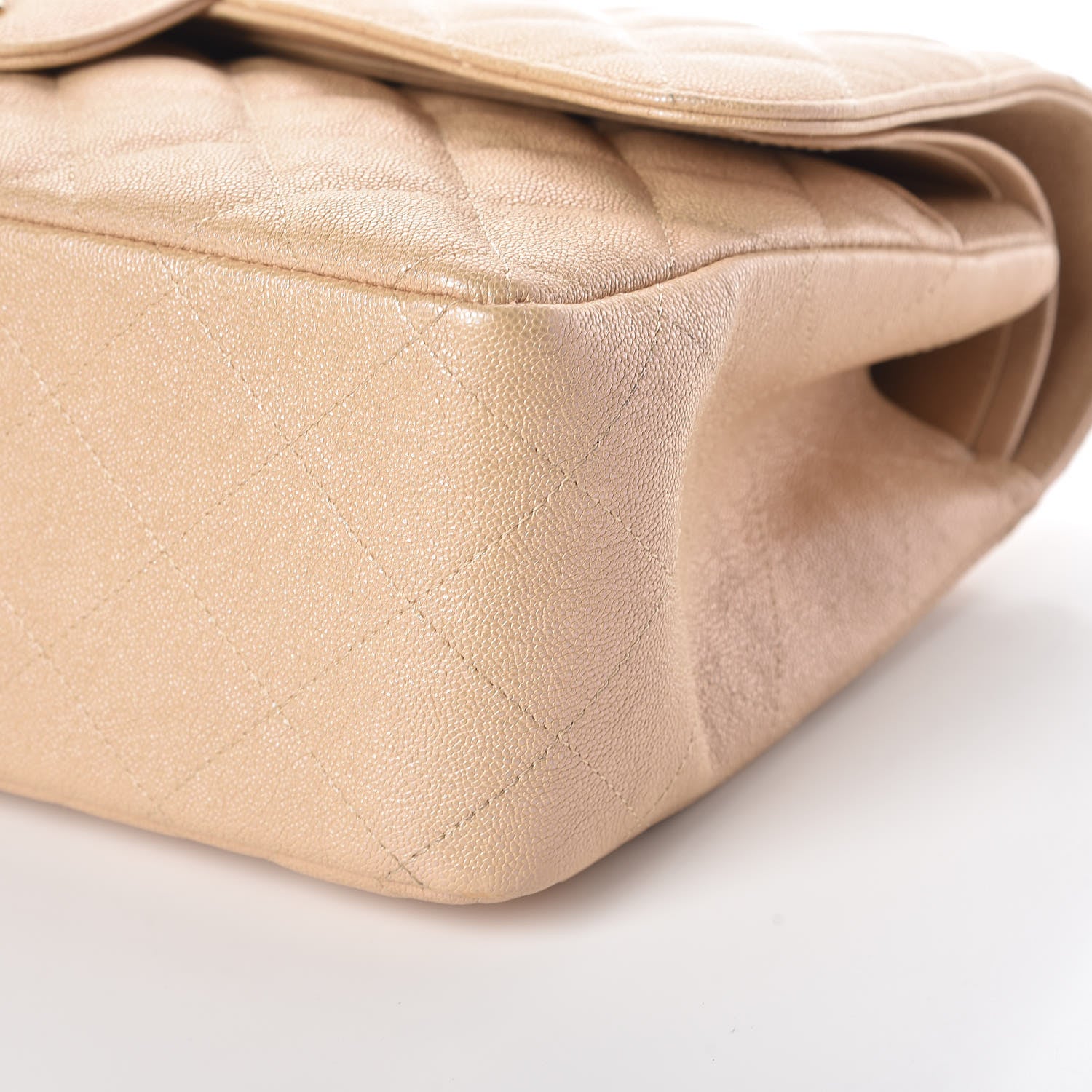 Chanel Iridescent Caviar Quilted Jumbo Double Flap Beige 6 of 26
