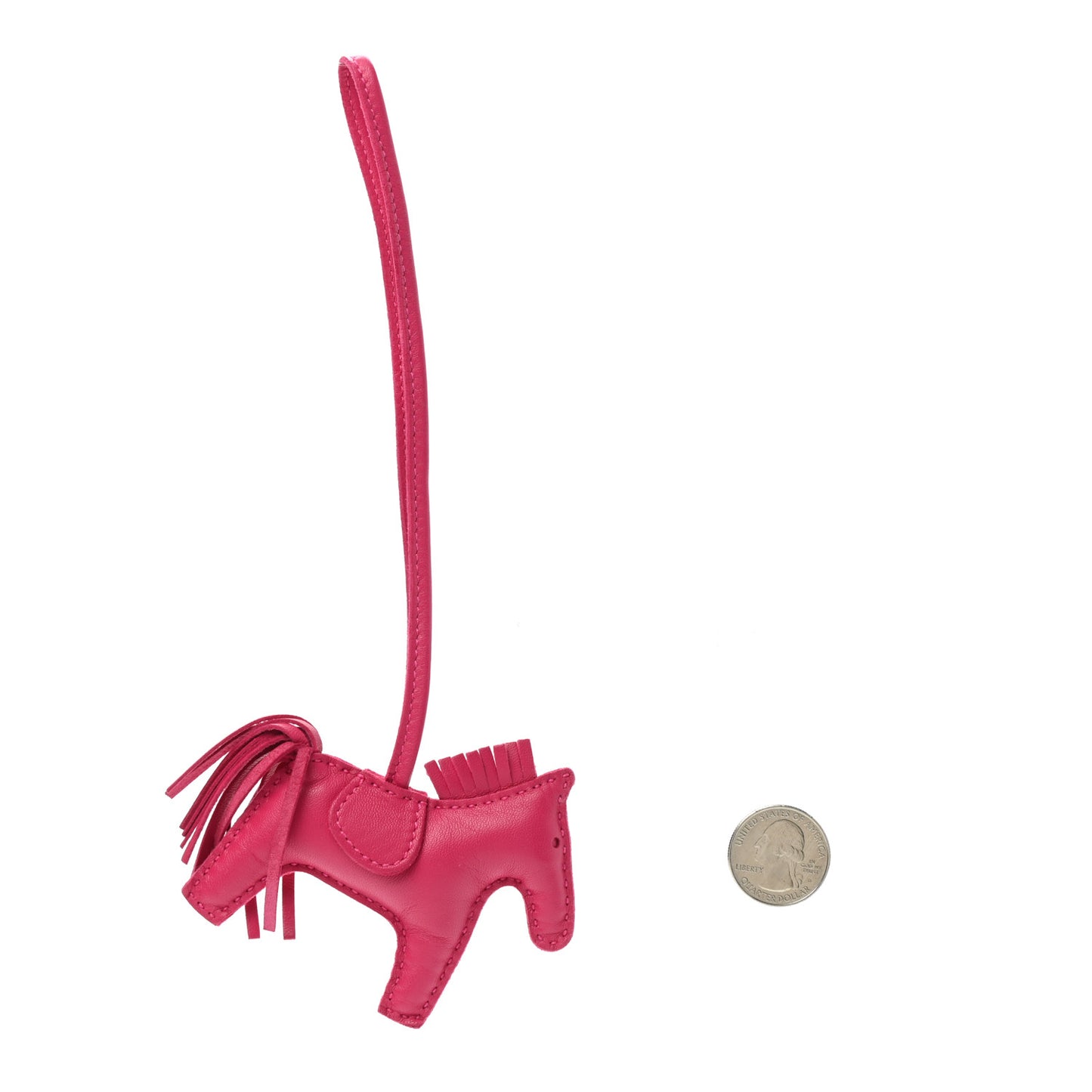 Milo Lambskin Grigri Rodeo Horse Bag Charm PM Rose Mexico