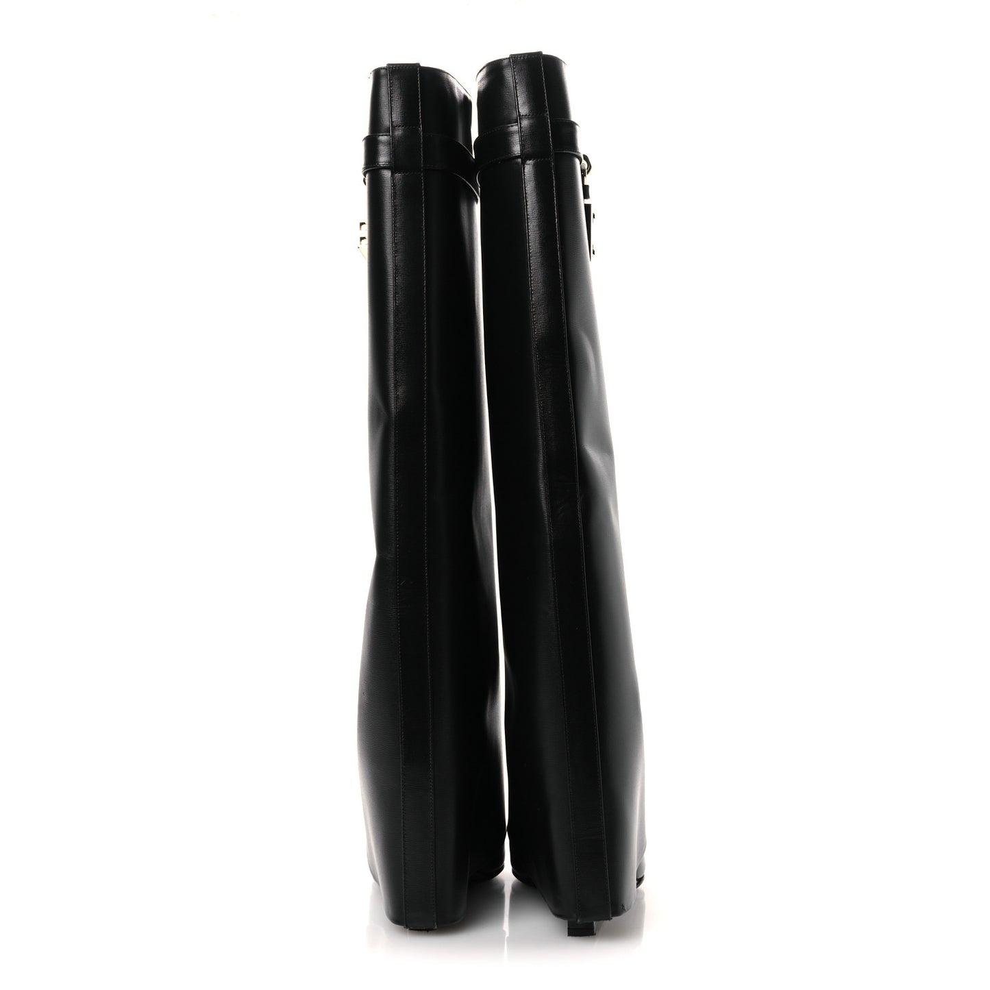 Calfskin Shark Lock Pant Boots 36 Black