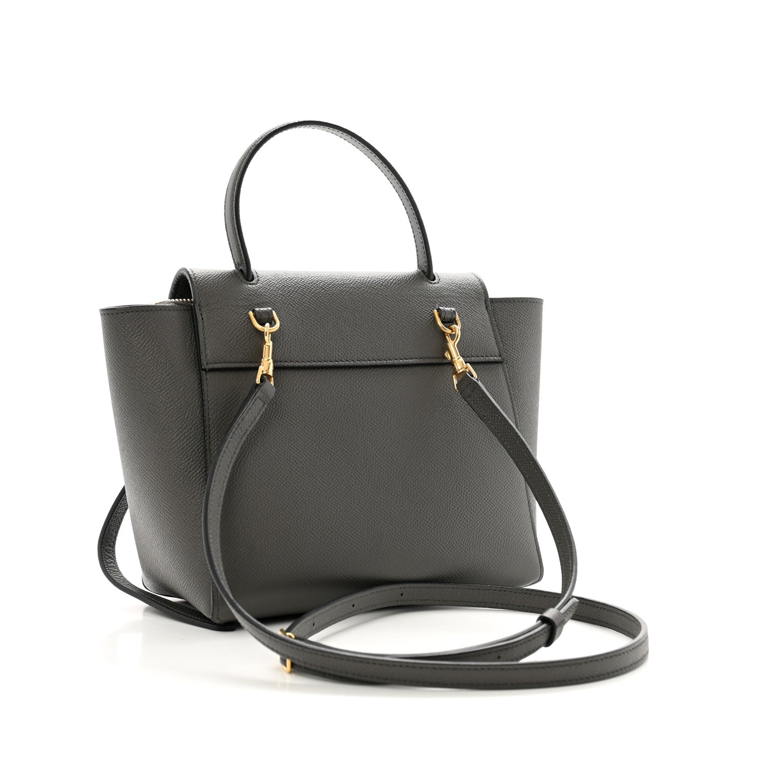 Celine Grained Calfskin Nano Belt Bag Grey 3 of 11