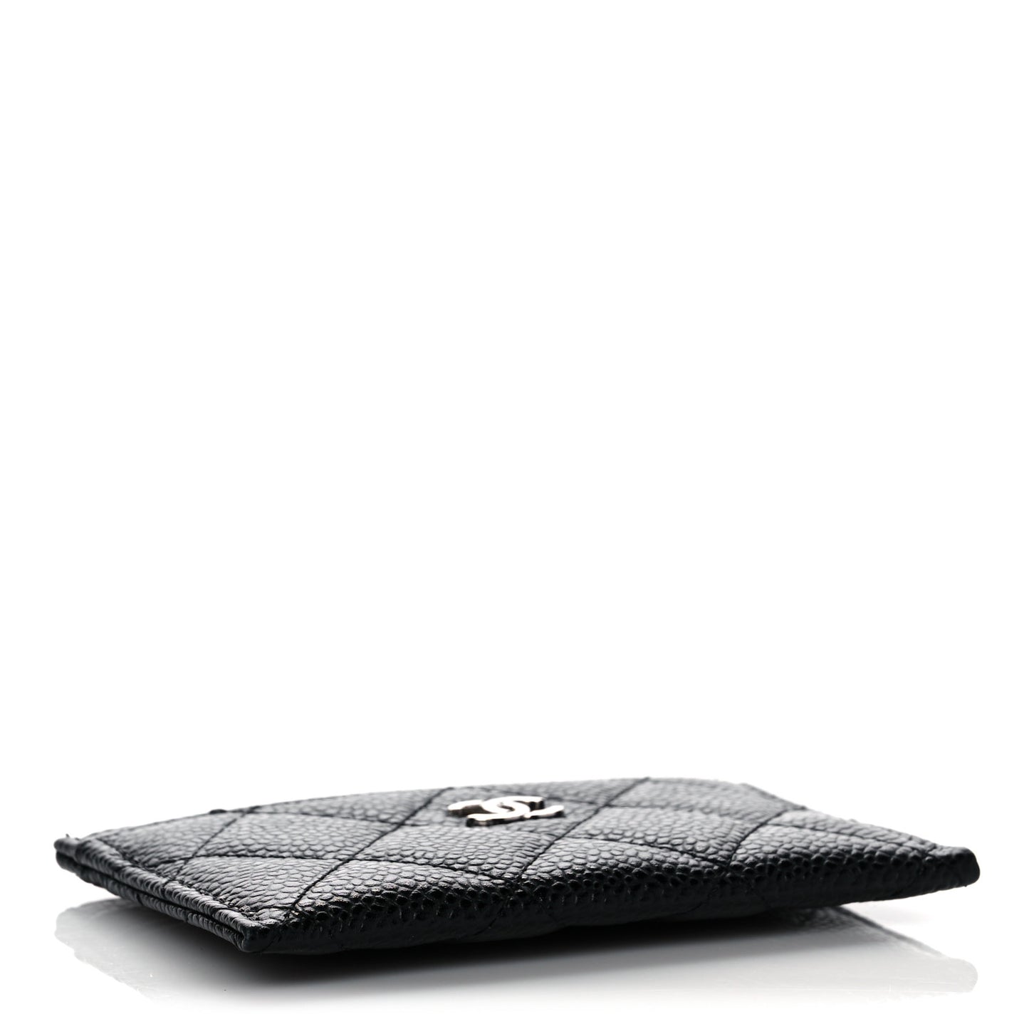 Caviar Quilted Card Holder Black