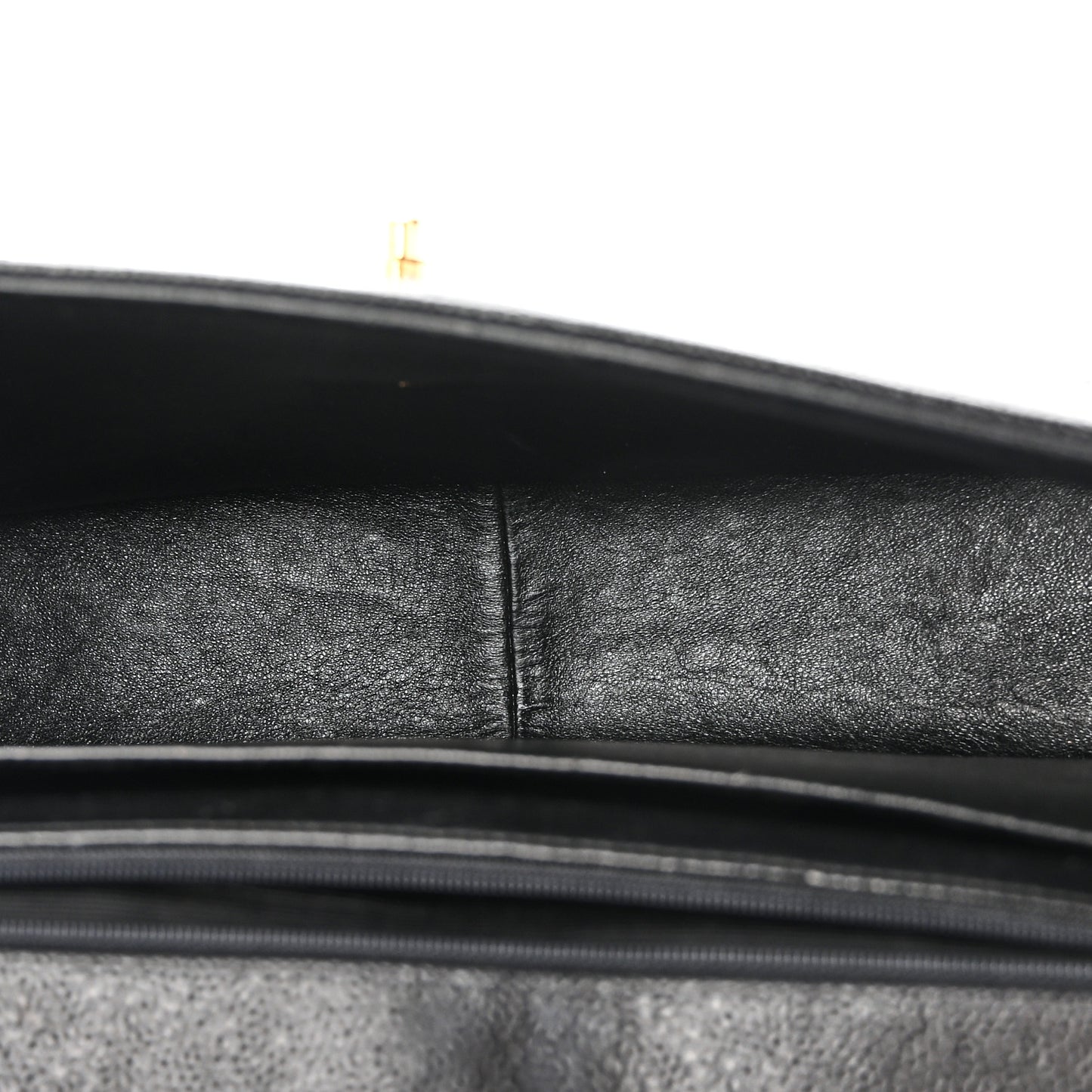 Caviar Chevron Quilted Jumbo Single Flap Black