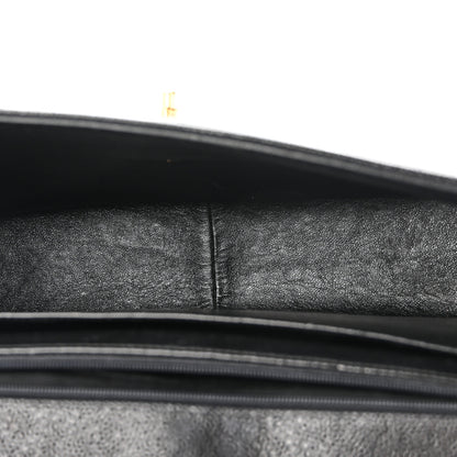 Chanel Caviar Chevron Quilted Jumbo Single Flap Black 5 of 10