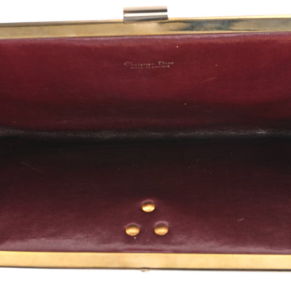 Christian Dior Monogram Clutch Burgundy 5 of 15
