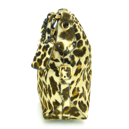 Prada Calf Hair Leopard Print Shoulder Bag 3 of 14