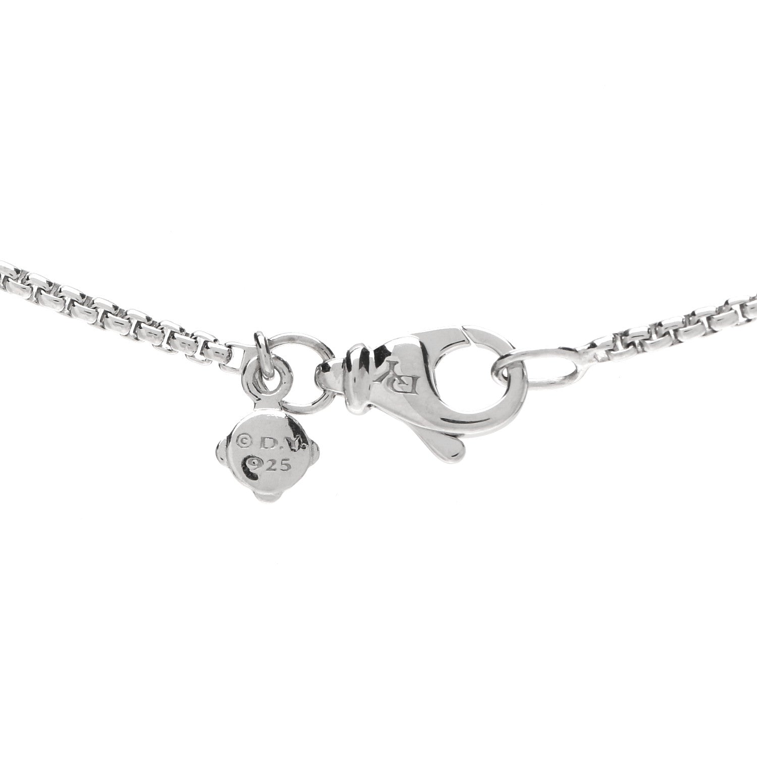 David Yurman Sterling Silver Diamond 35mm Crossover Cross Necklace 6 of 6