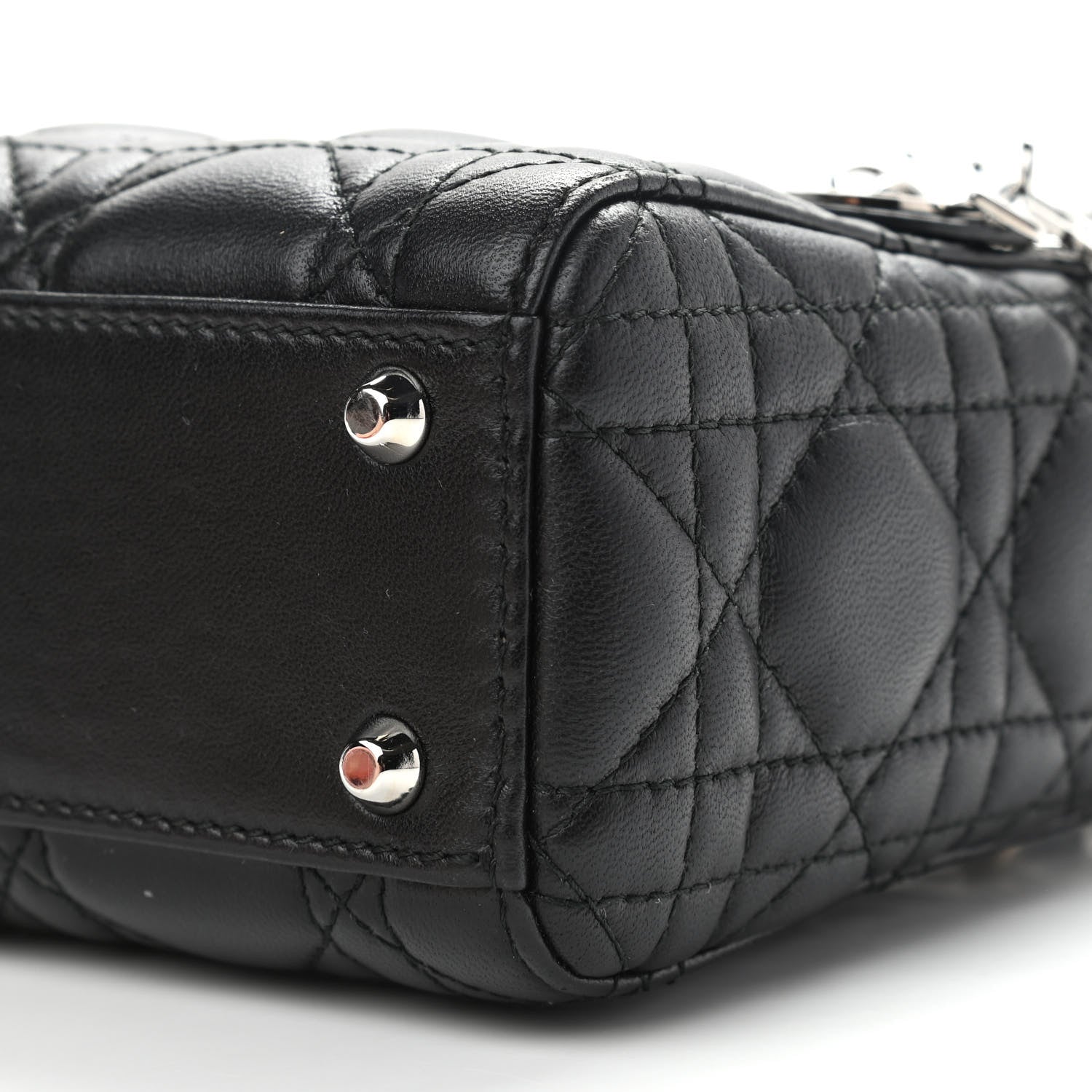 Christian Dior Lambskin Cannage Mini Lady Dior Black 5 of 7