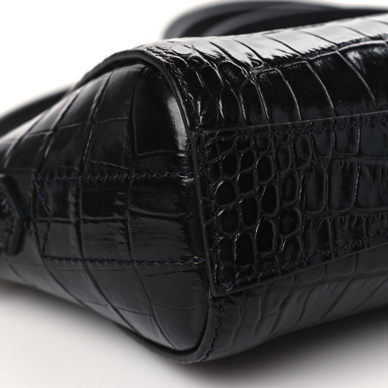 Givenchy Calfskin Crocodile Embossed Nano Antigona Black 7 of 8
