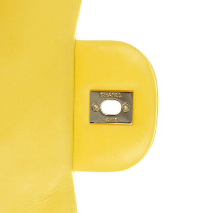 Chanel Lambskin Quilted Jumbo Single Flap Yellow 8 of 8