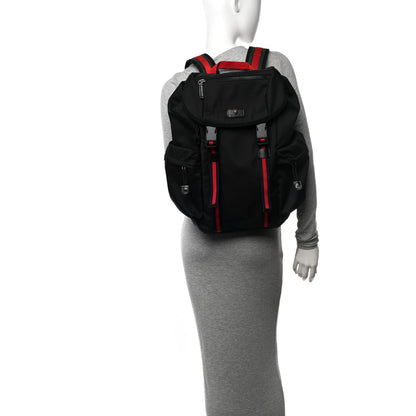 Gucci Techno Canvas Web Double Buckle Backpack Black 2 of 10
