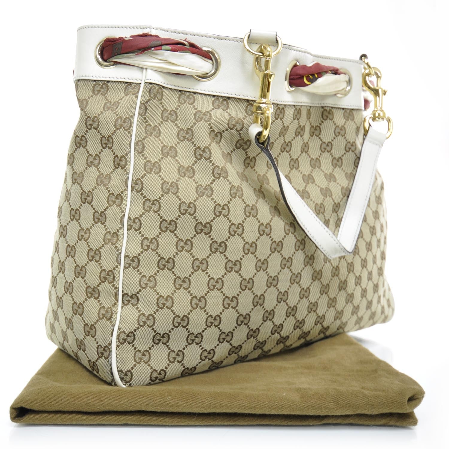 Gucci Monogram Positano Tote Ivory 2 of 9