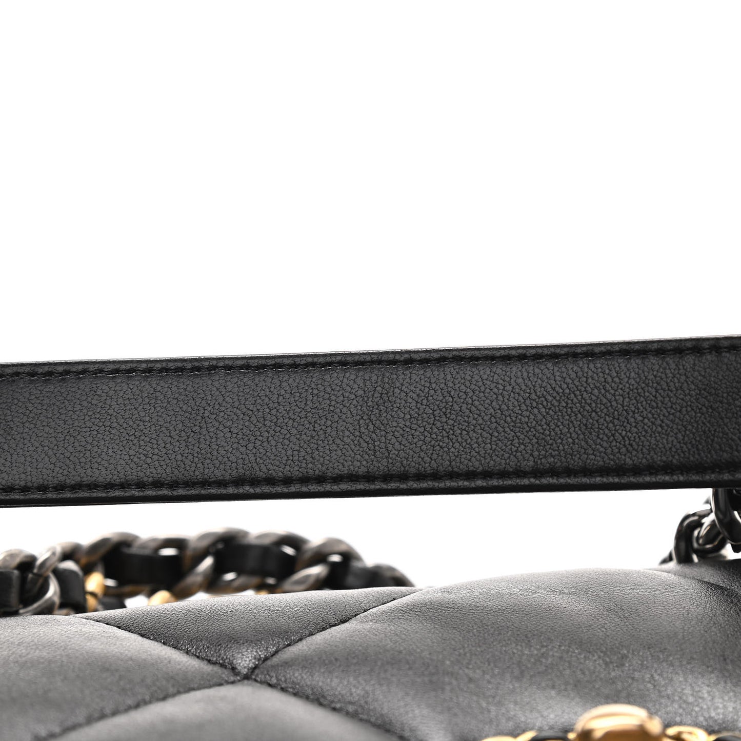 Goatskin Quilted Medium Chanel 19 Flap Black