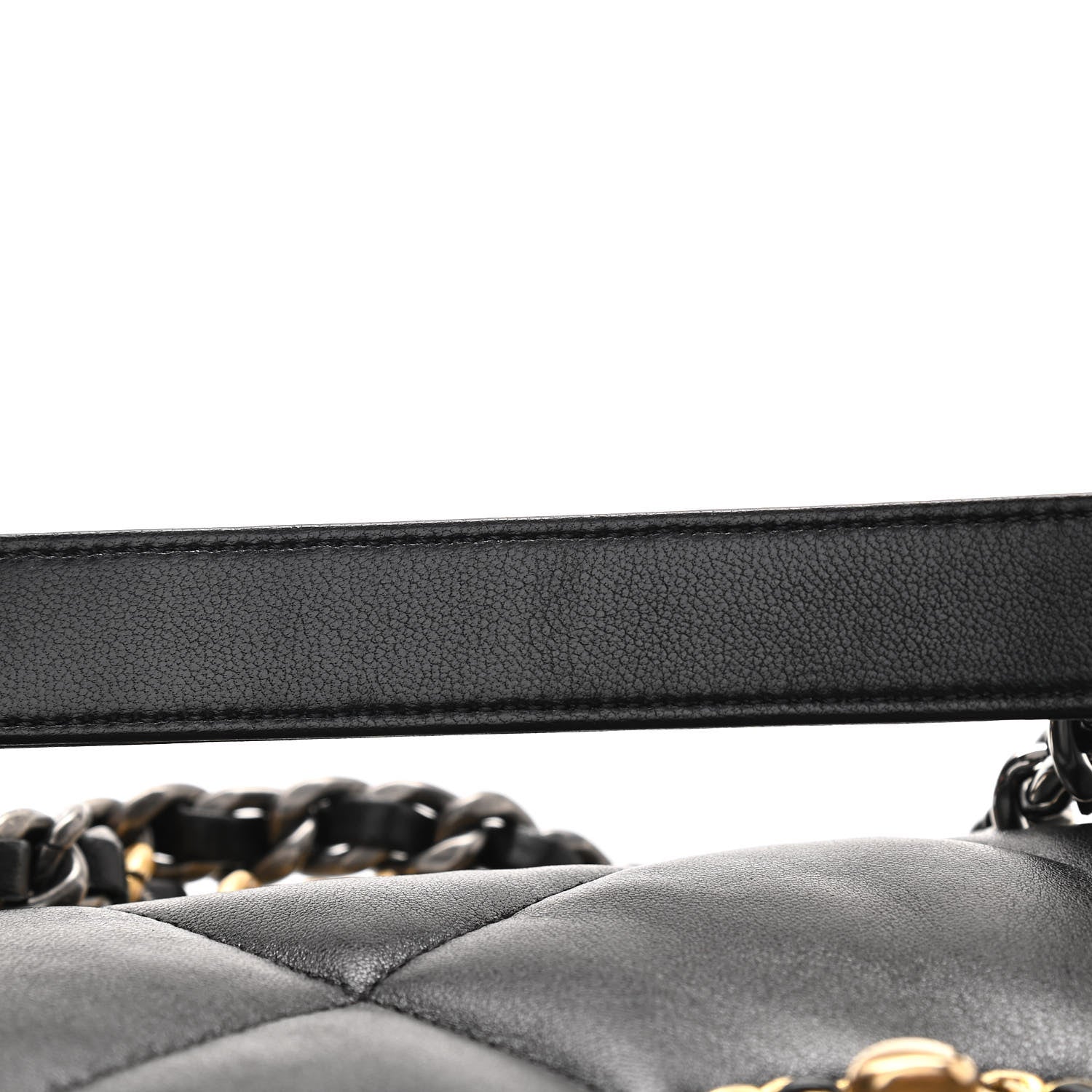 Chanel Goatskin Quilted Medium Chanel 19 Flap Black 13 of 14