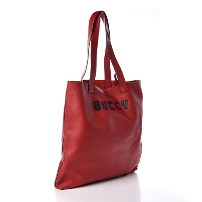 Gucci Calfskin Elton John Levon-Goodbye Tote Red 4 of 10
