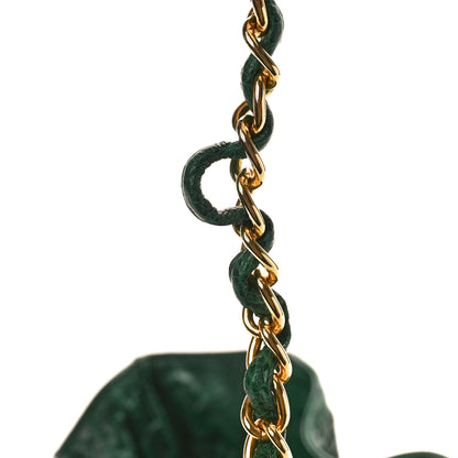 Chanel Ostrich Drawstring Pouch Bag Green 10 of 10