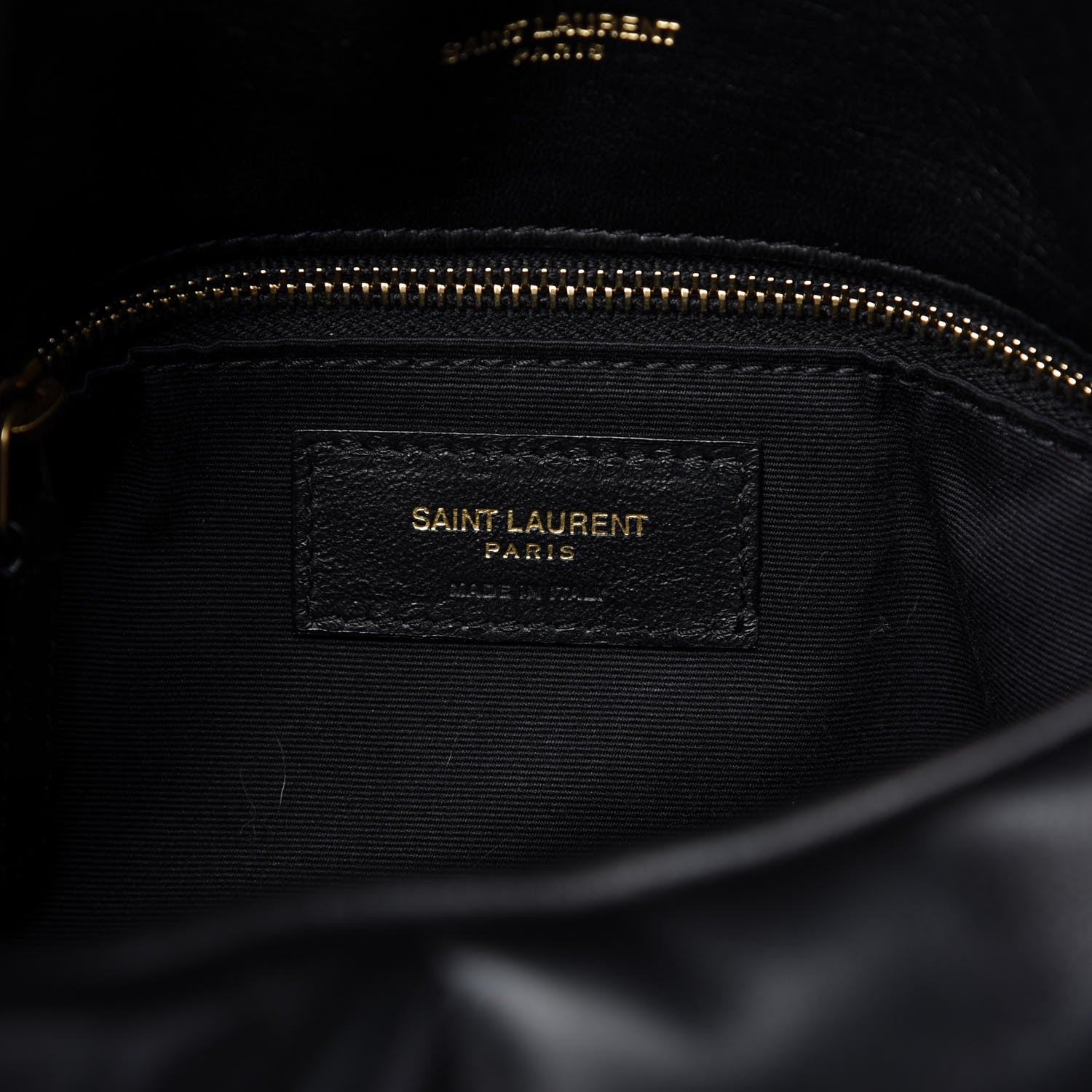 Saint Laurent Lambskin Quilted Small Loulou Puffer Monogram Chain Satchel Black 8 of 11