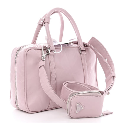 Prada Nappa Antique Medium Re-Edition 2001 Two Handle Bag Alabastro 3 of 16