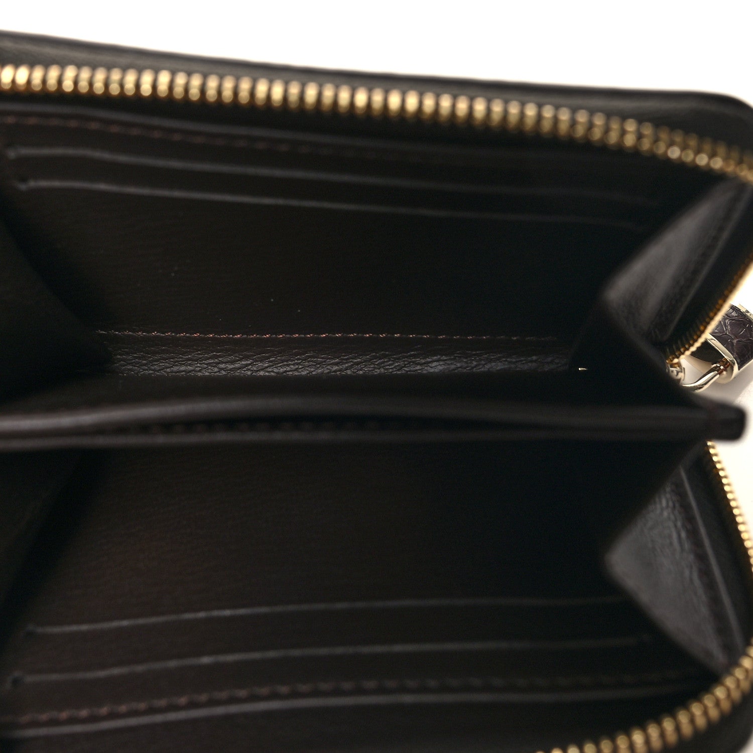 Louis Vuitton Snakeskin Monogram Zippy Padlock Coin Purse Brown 5 of 7