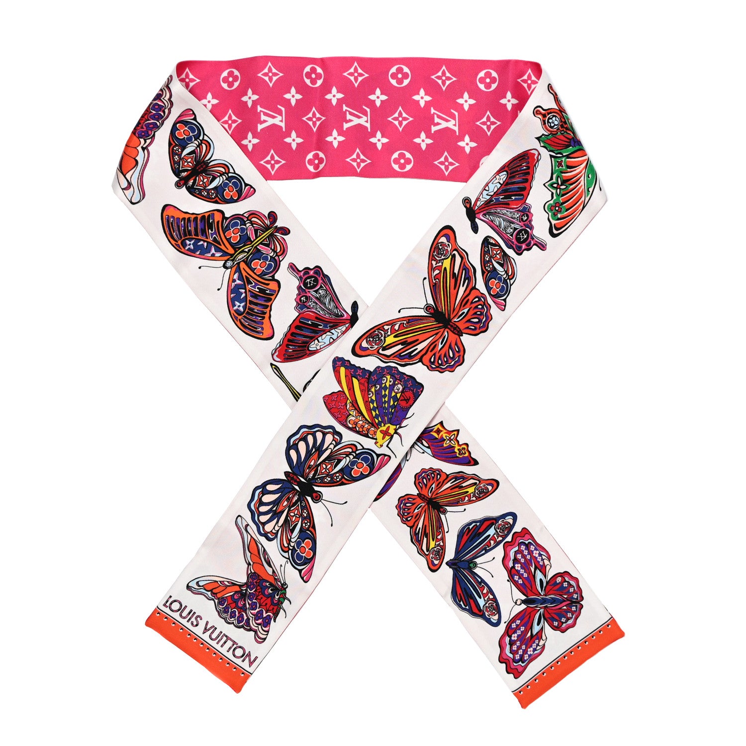 Louis Vuitton Silk Monogram World Of Love Bandeau White 1 of 10