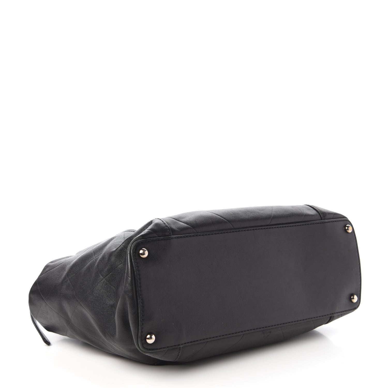Chanel Calfskin Chevron CC All Day Long Boston Black 4 of 10