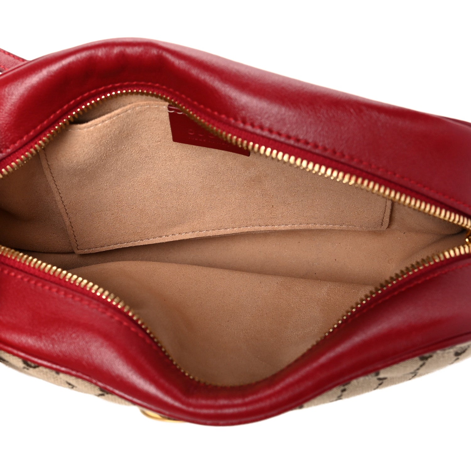 Gucci Monogram Azalea Calfskin Matelasse Diagonal Small GG Marmont Chain Shoulder Bag Beige Ebony New Cherry Red 5 of 12