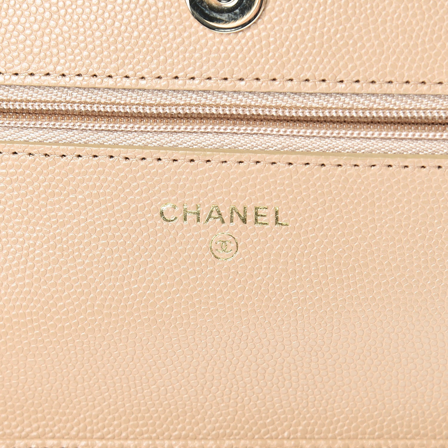 Chanel Caviar Quilted Wallet On Chain WOC Beige 6 of 13