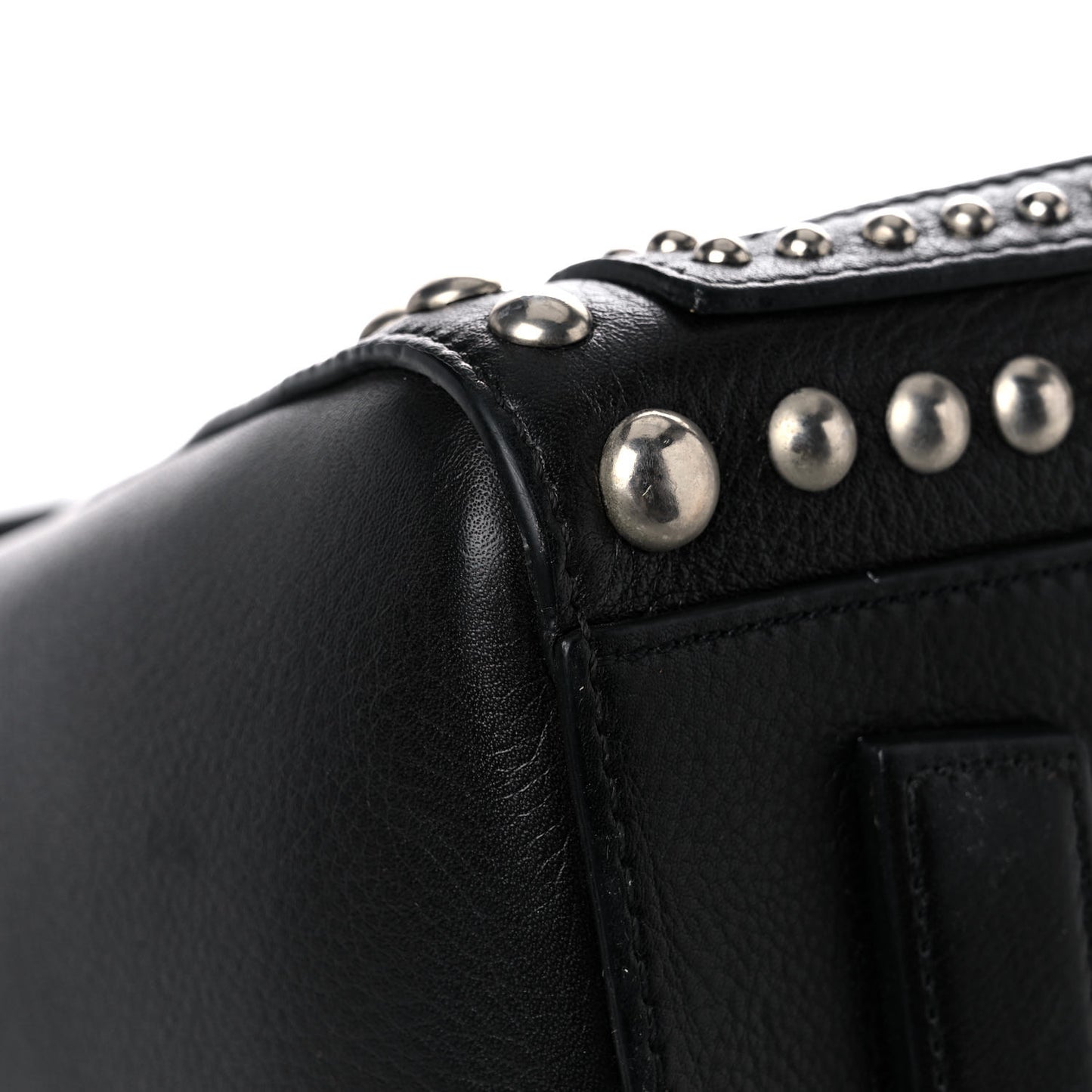 Calfskin Medium Studded Bi-Color Antigona Black White