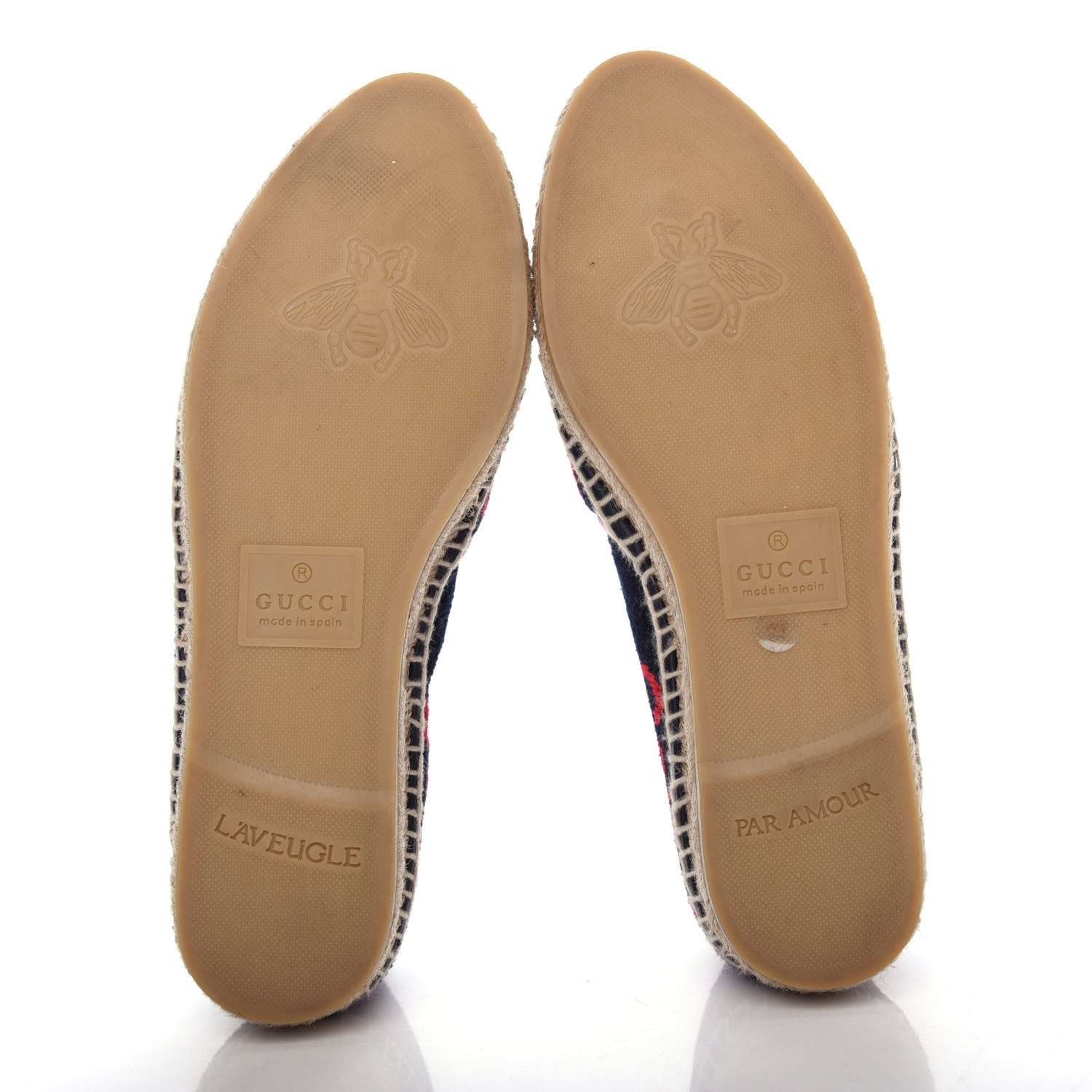 Gucci Terry Cloth GG Monogram Espadrilles 37 Blue Red 6 of 11