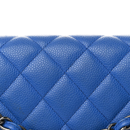 Chanel Caviar Quilted Jumbo Double Flap Blue 8 of 13