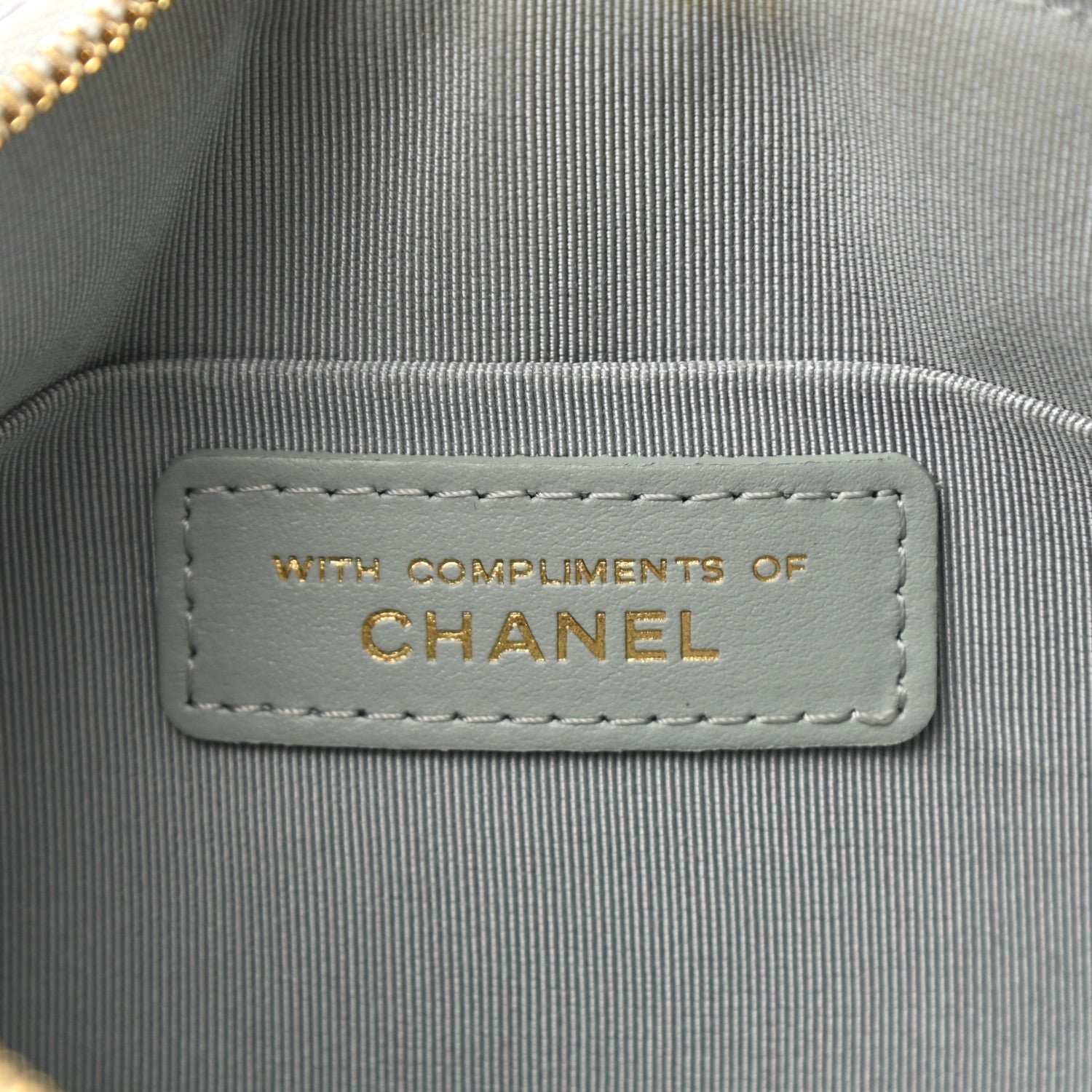 Chanel Satin Quilted Small Chanel 19 Pouch Gray 7 of 8