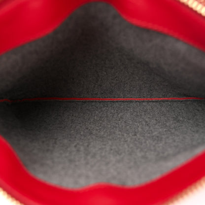 Celine Lambskin Large Trio Crossbody Bag Red 7 of 11