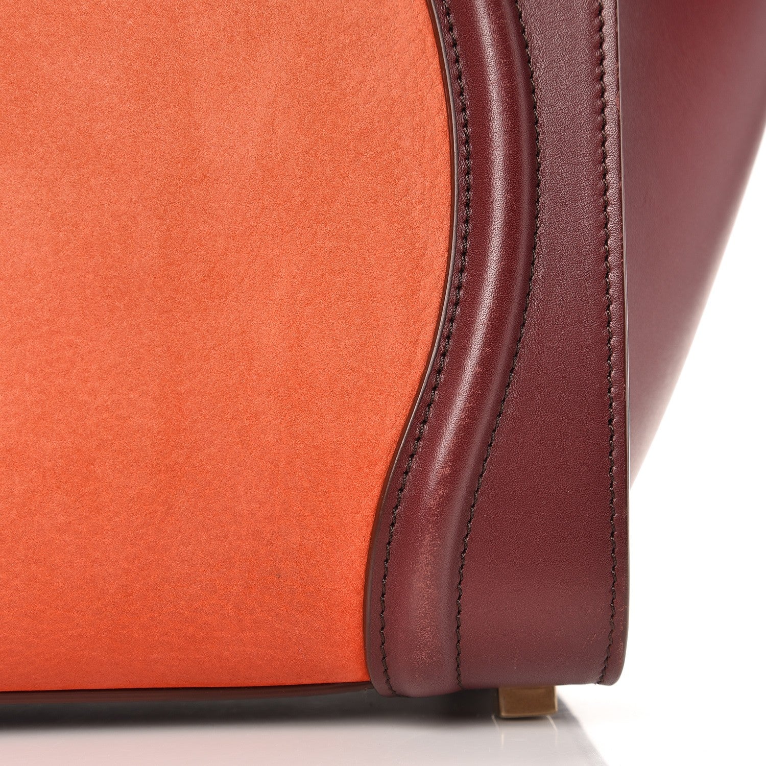 Celine Bullhide Calfskin Micro Bi-Color Luggage Vermillion 15 of 17