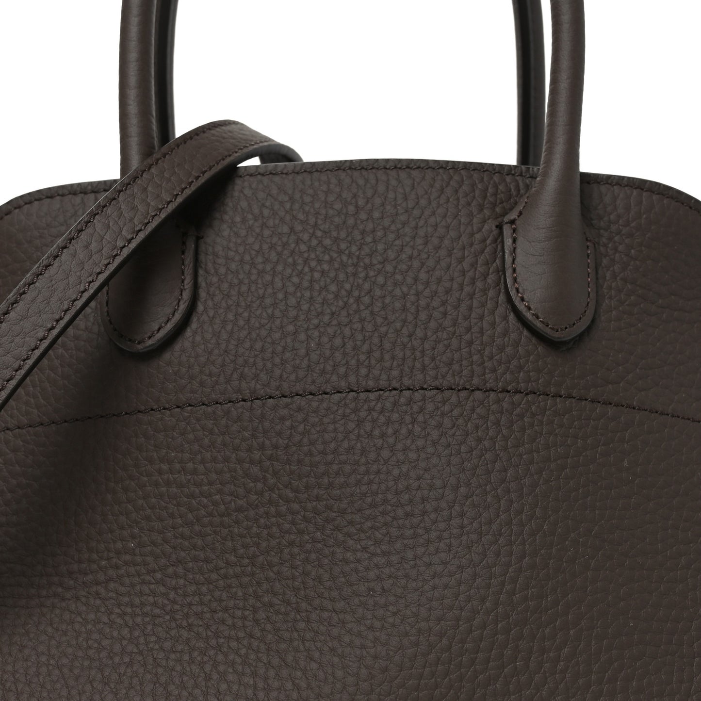 Grained Calfskin Soft Margaux 10 Bag Deep Brown
