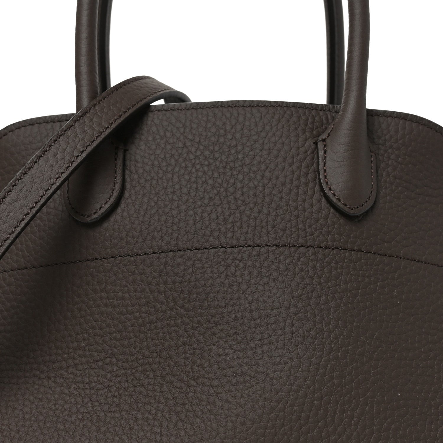 The Row Grained Calfskin Soft Margaux 10 Bag Deep Brown 7 of 9